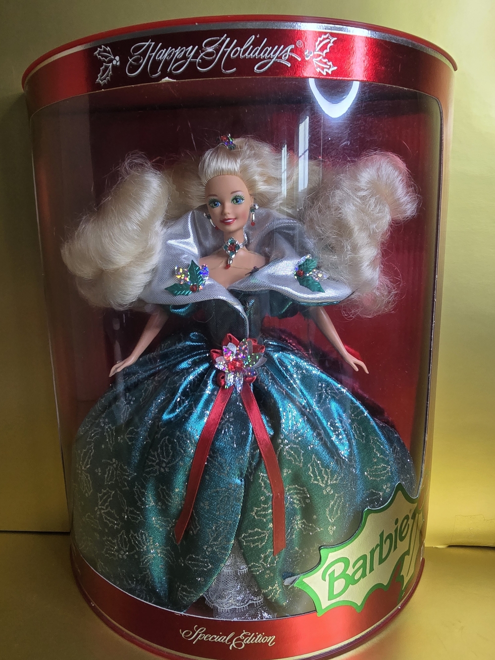 Barbie Teal and Red Happy Holidays Special Edition Doll